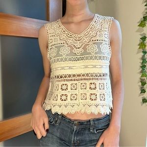 cream knit tank top ❤️‍🔥